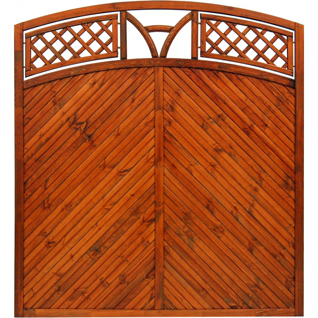 Holz Zaun Toulon Bogen teak