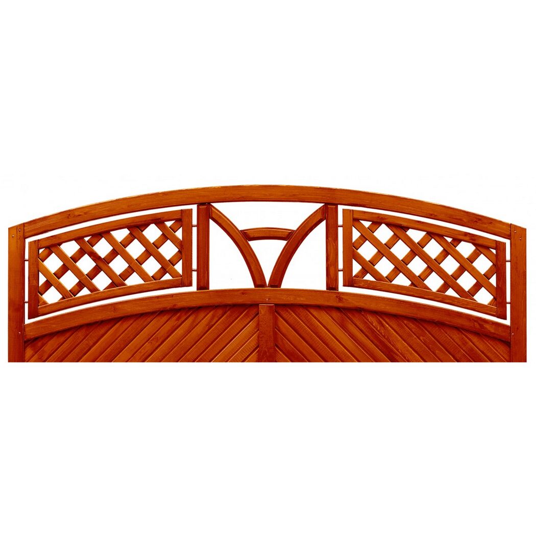 Holz Zaunfeld Toulon Bogen teak