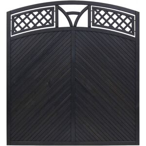 Sichtschutzzaun 'Toulon' mit Bogen 180 x 180/195 cm anthrazit