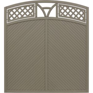 Sichtschutzzaun 'Toulon' mit Bogen 180 x 180/195 cm grau