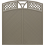 Sichtschutzzaun 'Toulon' mit Bogen 180 x 180/195 cm grau
