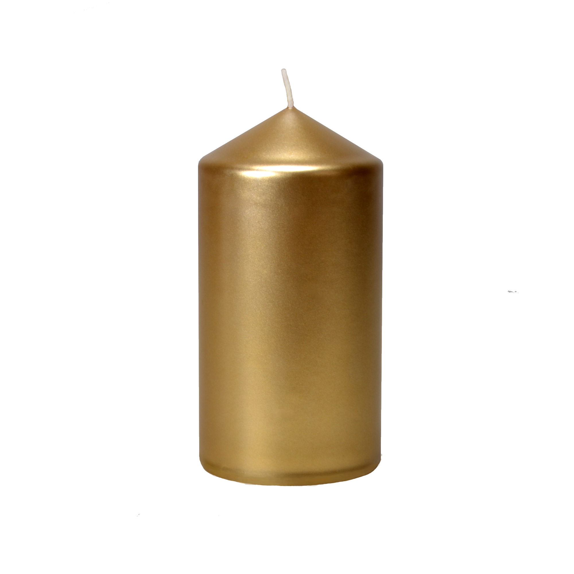 Stumpenkerzen gold-metallic Ø 6,8 x 13 cm + product picture