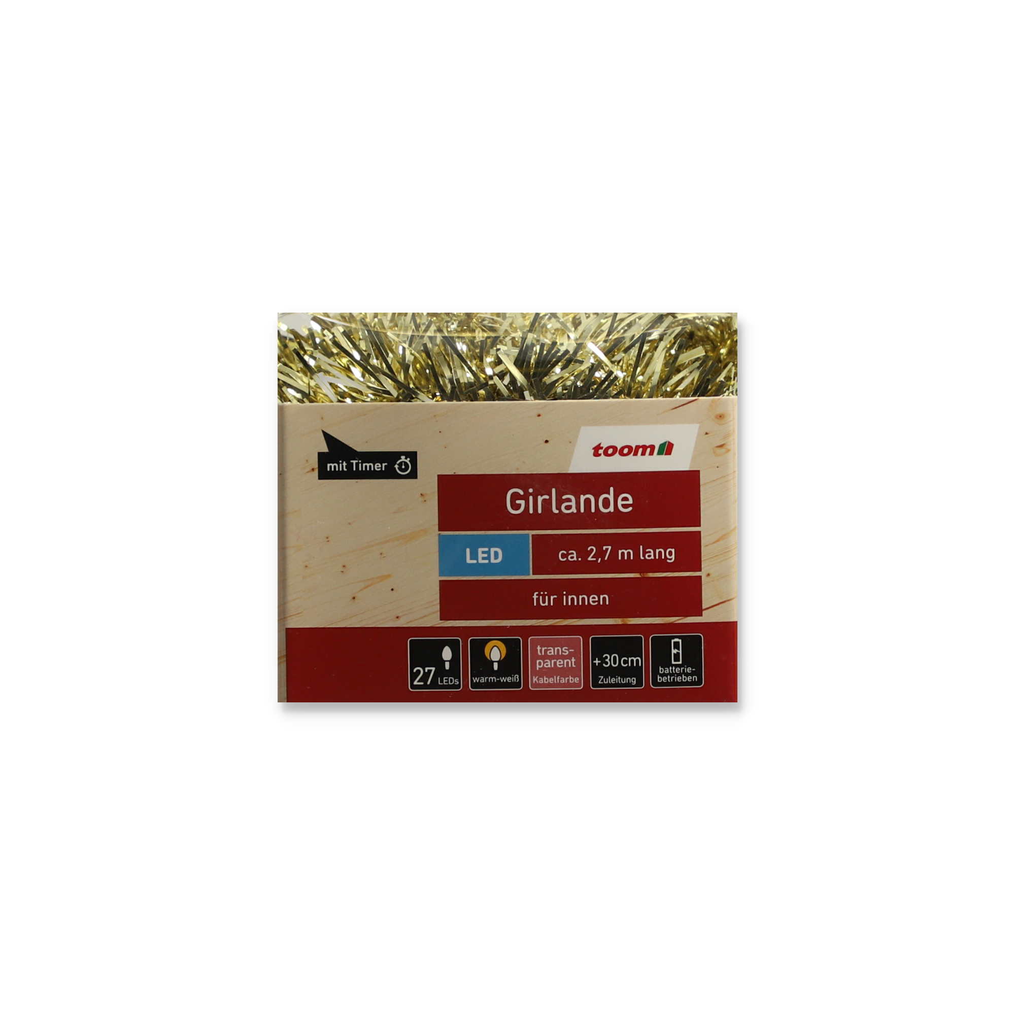 LED-Girlande 2,7 m gold + product picture