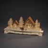 Beleuchtetes Weihnachtsdorf aus Holz