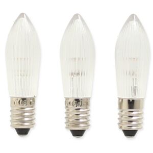 LED-Riffelkerzen E10 0,06 W 3 V 3 Stück