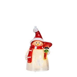 LED-Acrylfigur 'Sigge' Santa mit Schal weiß 8,5 cm