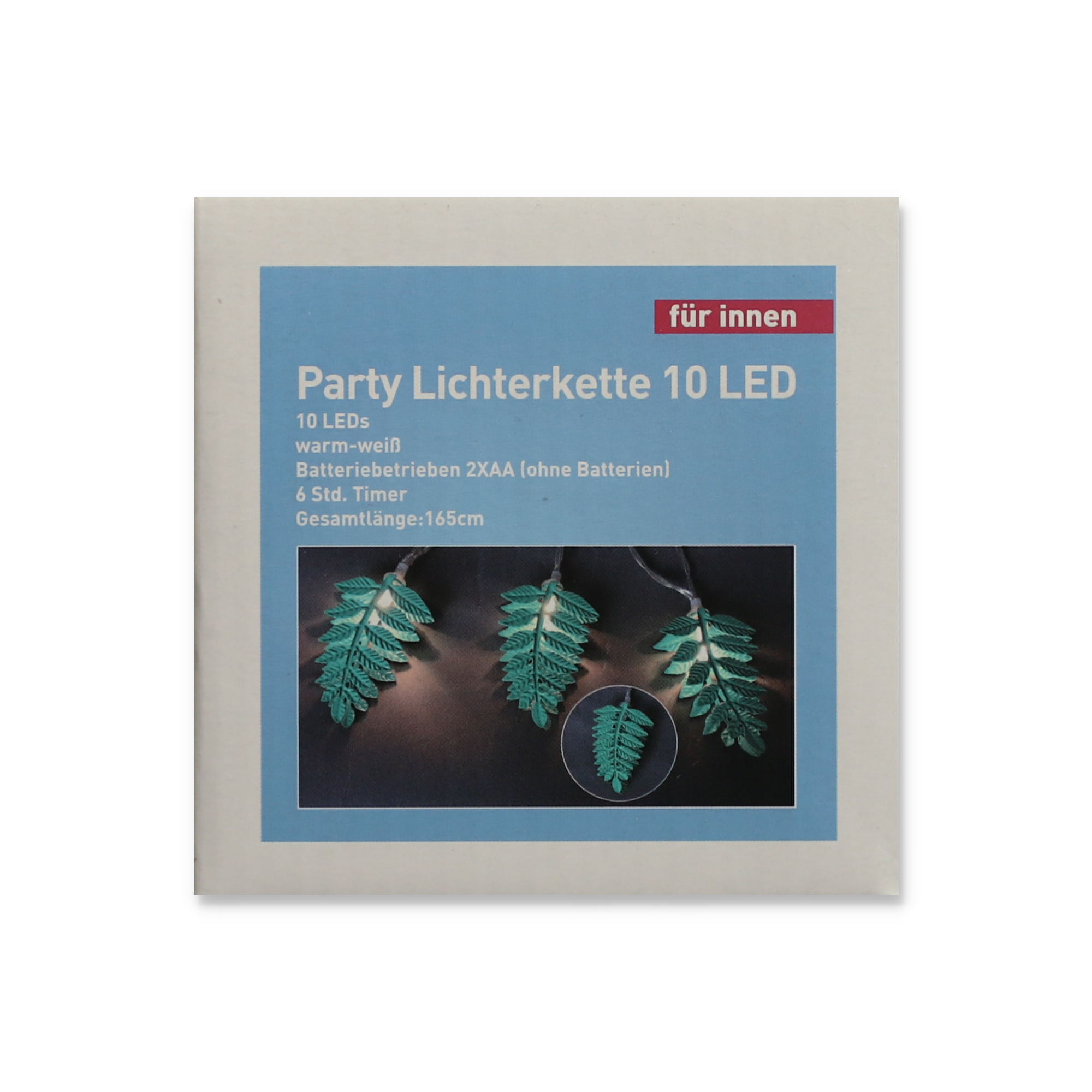 LED-Lichterkette 'Blatt' 10 LEDs warmweiß 135 cm + product picture