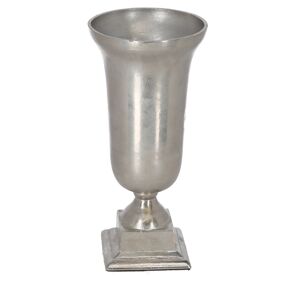 Deko-Vase 'Amphore' silberfarben Ø 15 x 32 cm
