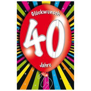 Grußkarte Geburtstag '40 Ballon'