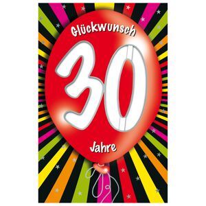 Grußkarte Geburtstag '30 Ballon'