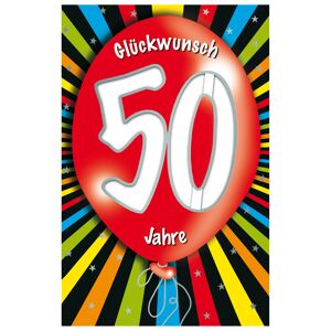 Grußkarte Geburtstag '50 Ballon'