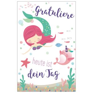 Grußkarte Geburtstag 'Kleine Meerjungfrau'