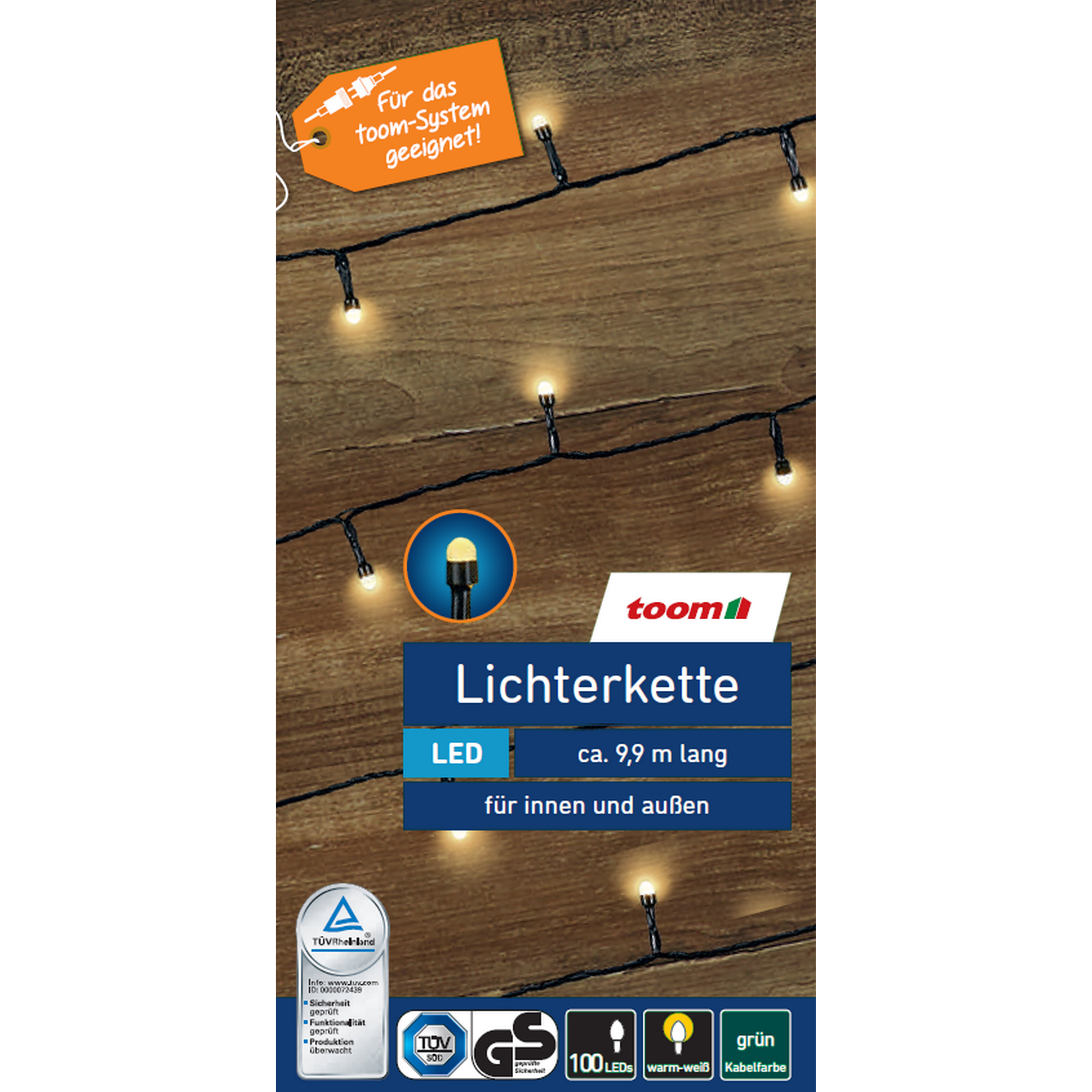 LED-Lichterkette 100 LEDs warmweiß 990 cm + product picture