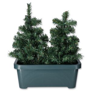 Künstliche Weihnachtsbäume im Kasten grün 50 cm, 2er-Set