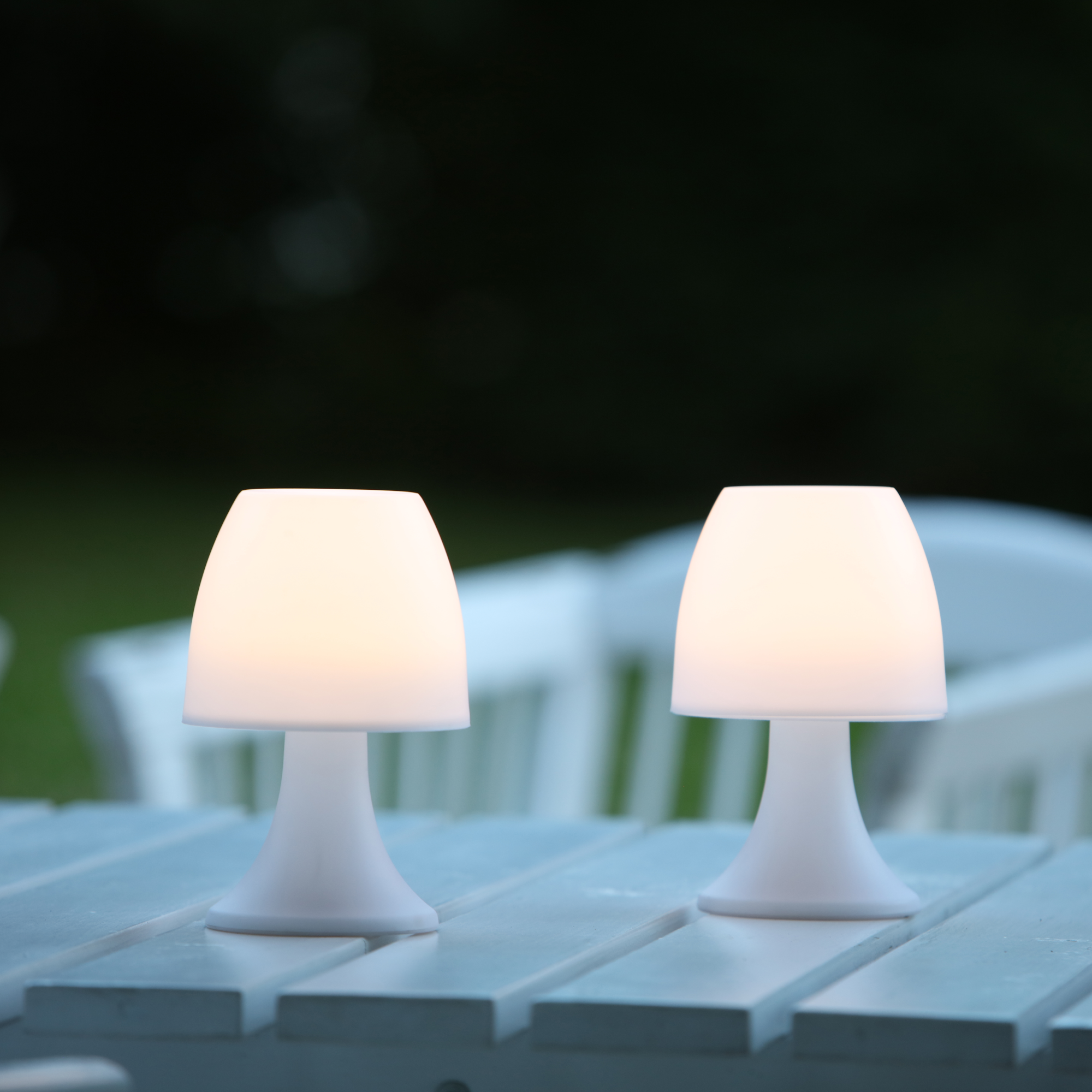 LED-Lampe mit Timerfunktion, weiß, 19 cm hoch