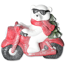 Verkleinertes Bild von Weihnachtsfigur 'Eisbär mit Roller' mehrfarbig 33 cm