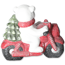 Verkleinertes Bild von Weihnachtsfigur 'Eisbär mit Roller' mehrfarbig 33 cm