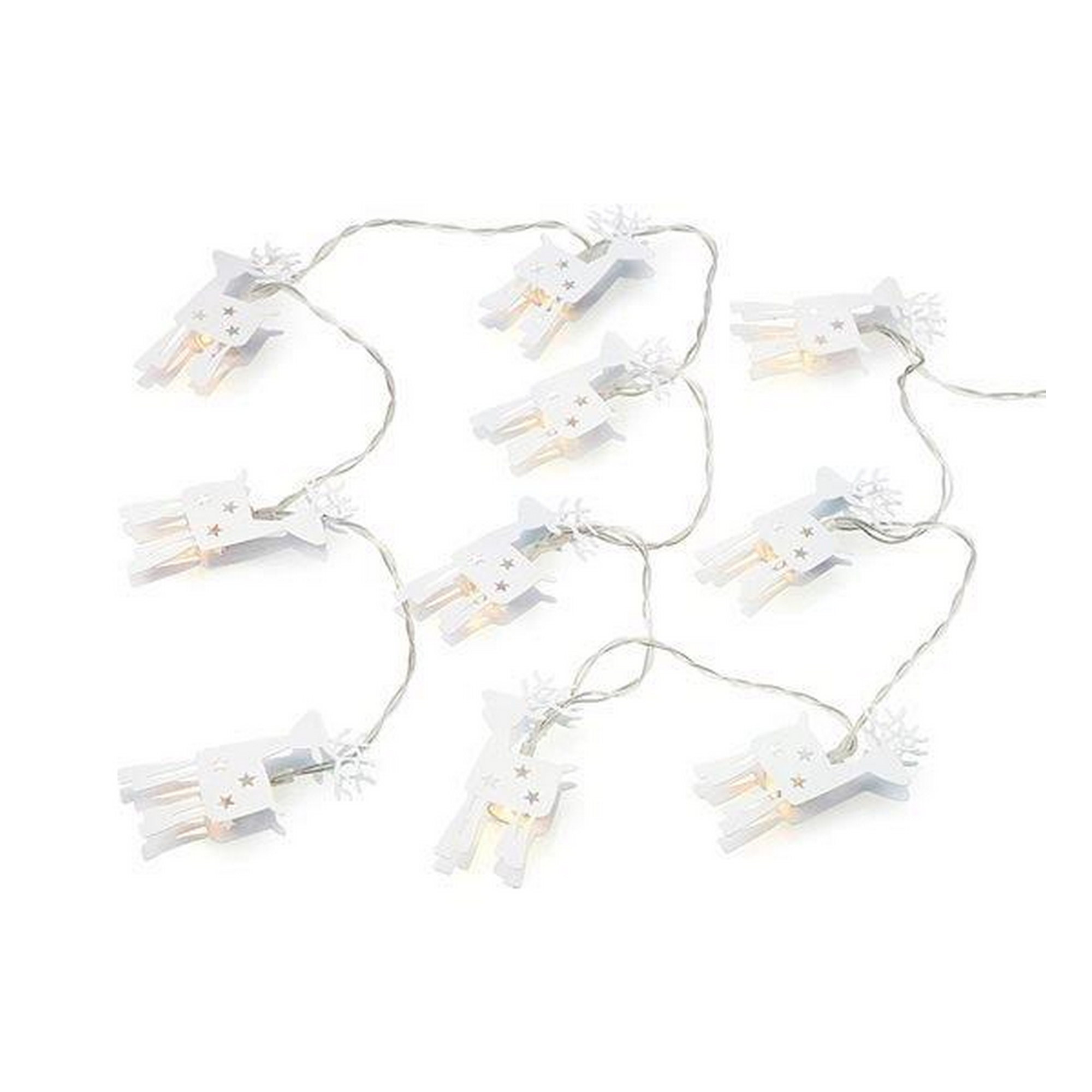 LED-Lichterkette 'Ria' mit Rentieren weiß 10 LEDs 160 cm + product picture
