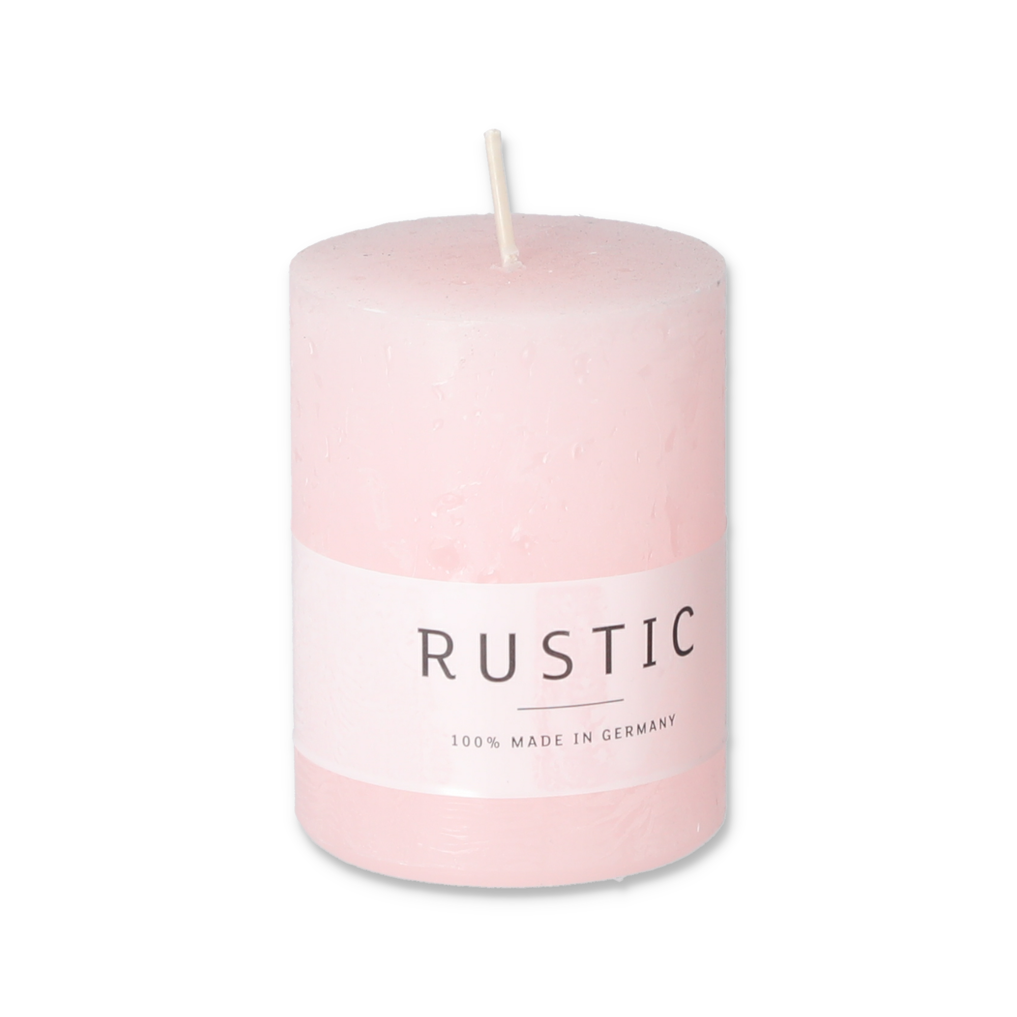 Stumpenkerze 'Rustic' rosa Ø 6 x 8 cm + product picture