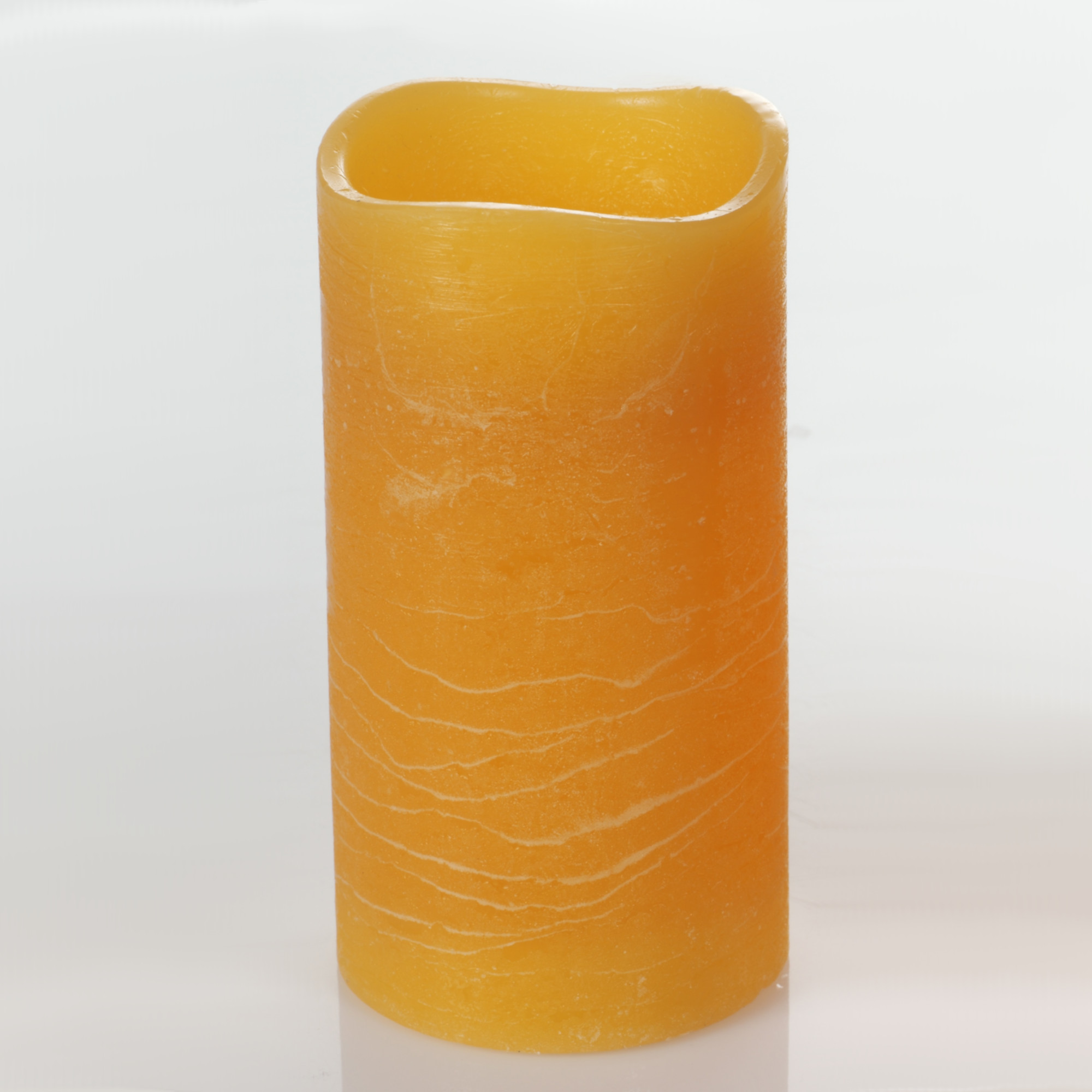 LED-Echtwachskerze 'Magna' orange Ø 7,5 x 14 cm + product picture