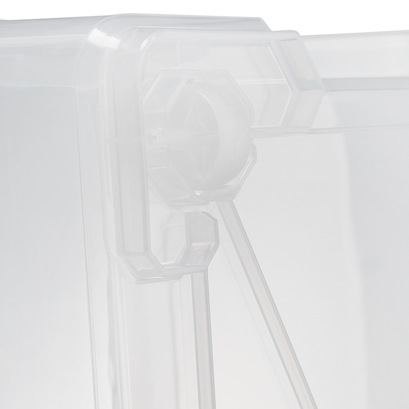 Verschluss einer transparenten Box