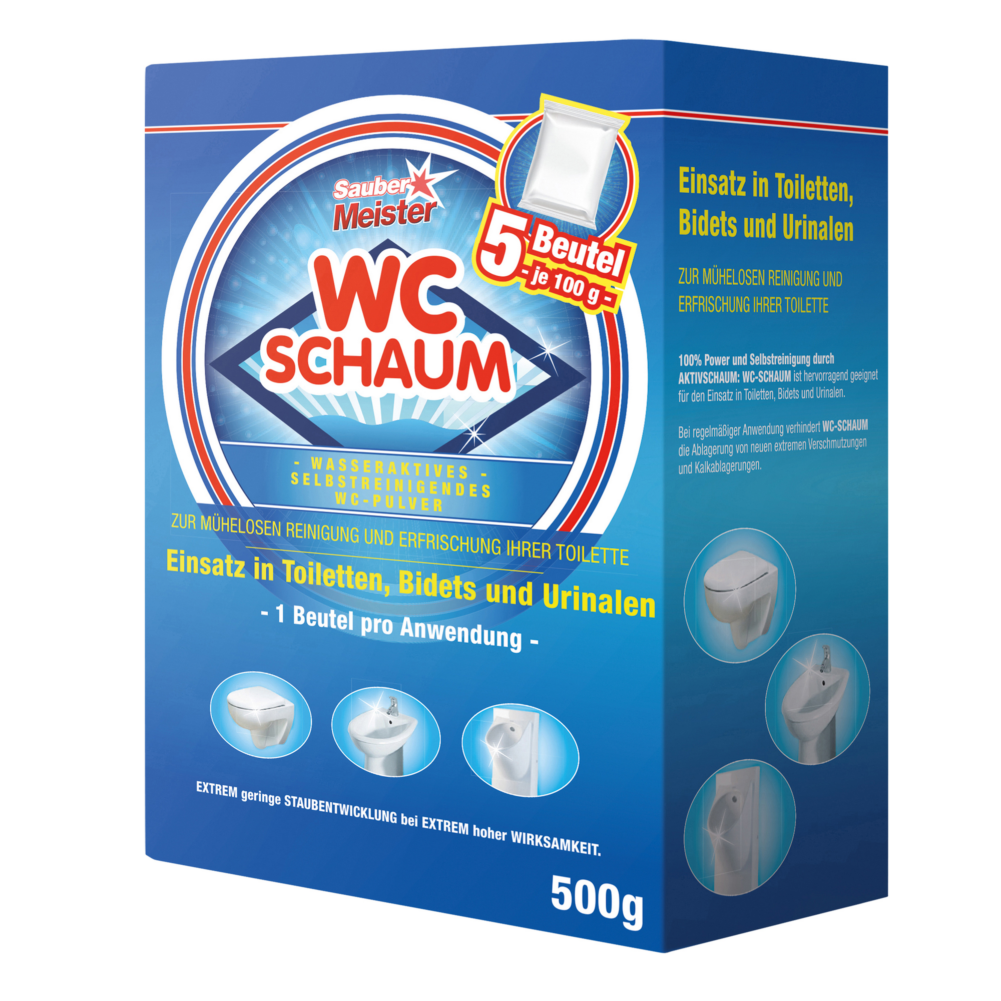 WC Schaum für Toiletten, Bidets und Urinalen 5 x 100g