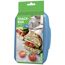 Vivess Snackbox Lunchbox To Go, gefüllt mit einem Sandwich und Kirschtomaten