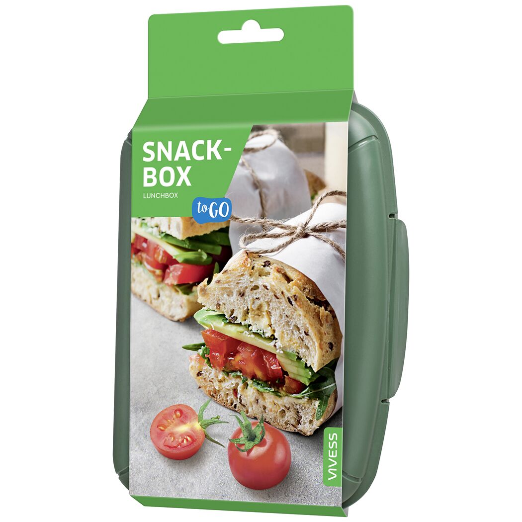 Grüne Snackdose Vivess mit Sandwich