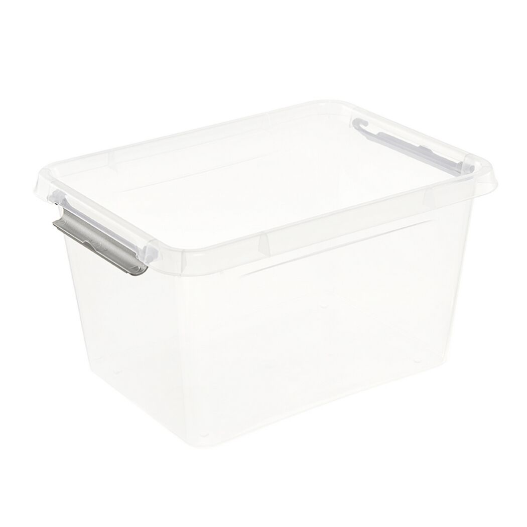 Clipbox 'Lara' natural transparent 19,5 x 15 x 11 cm 2 l mit Deckel