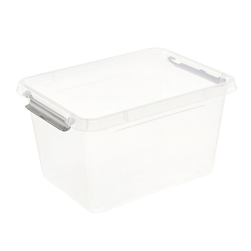 Clipbox 'Lara' natural transparent 19,5 x 15 x 11 cm 2 l mit Deckel