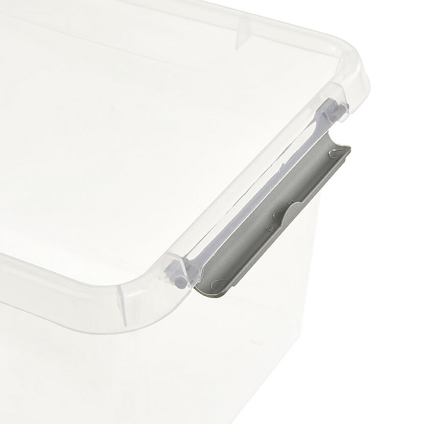 Verschluss einer durchsichtigen Clipbox