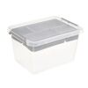 Durchsichtige Aufbewahrungsbox "Lara" mit grauem Deckel