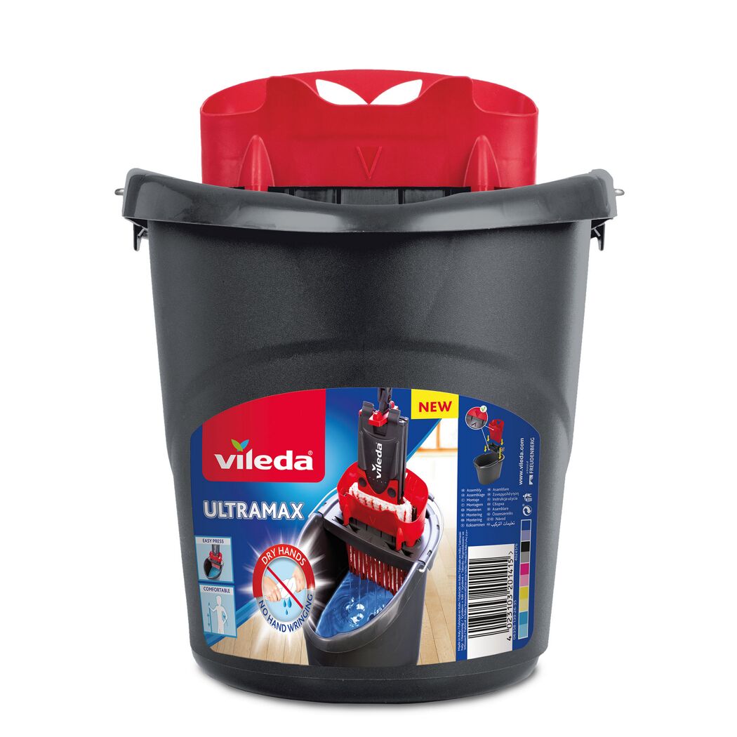 Vileda Ultramax Eimer mit roter Presse