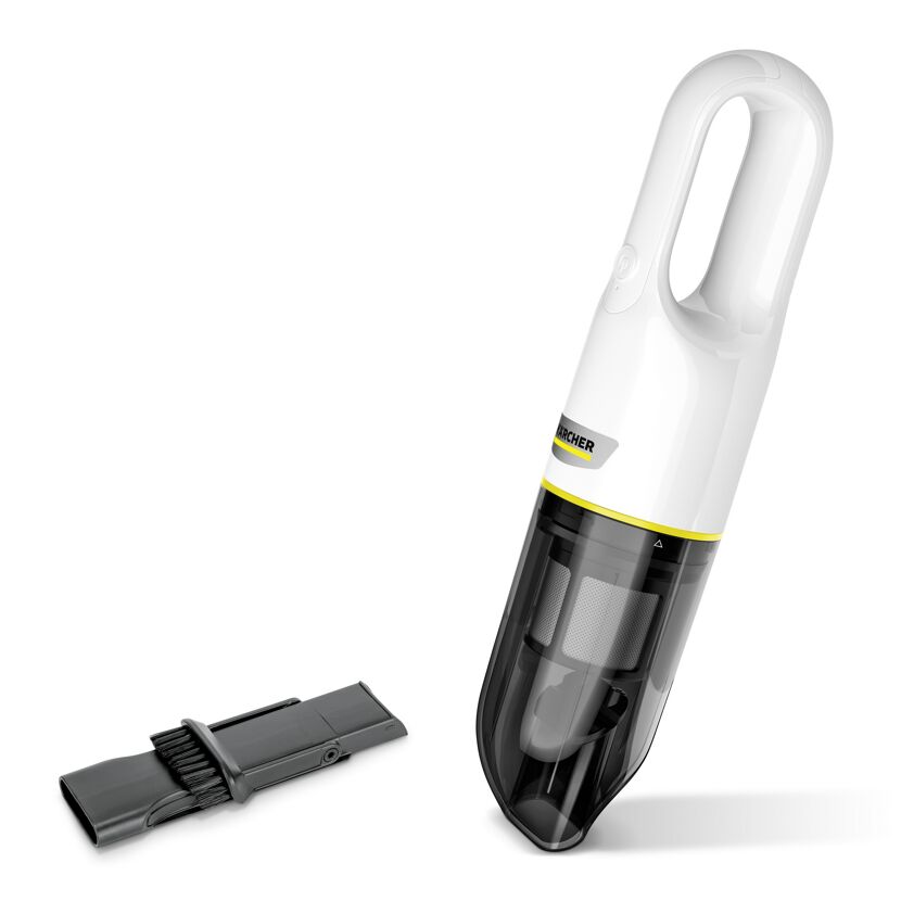 Weißer Handstaubsauger mit Düse