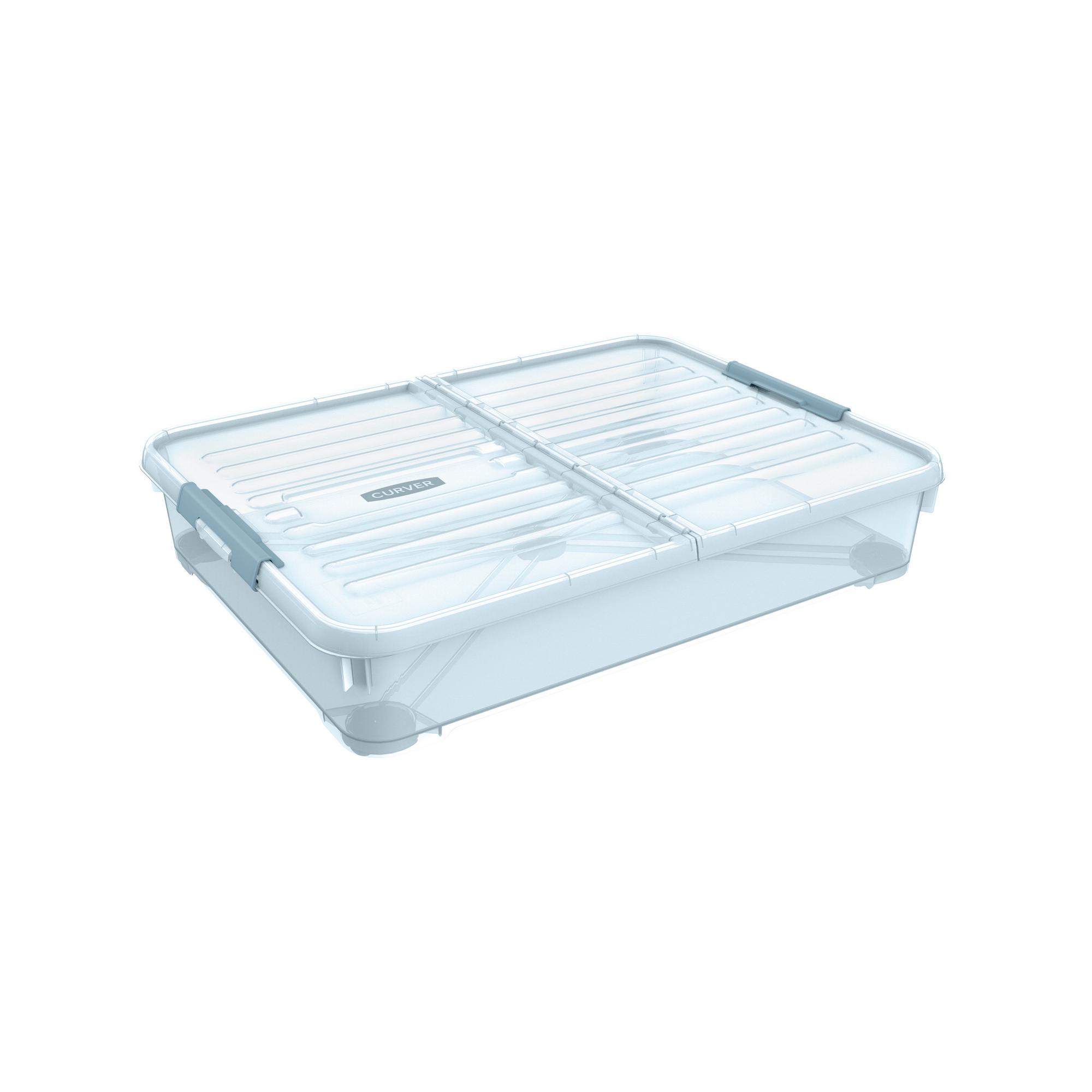 Unterbett-Aufbewahrungsbox 'Handy+' transluzent blau 59,7 x 16 x 79,6 cm 50 l + product picture