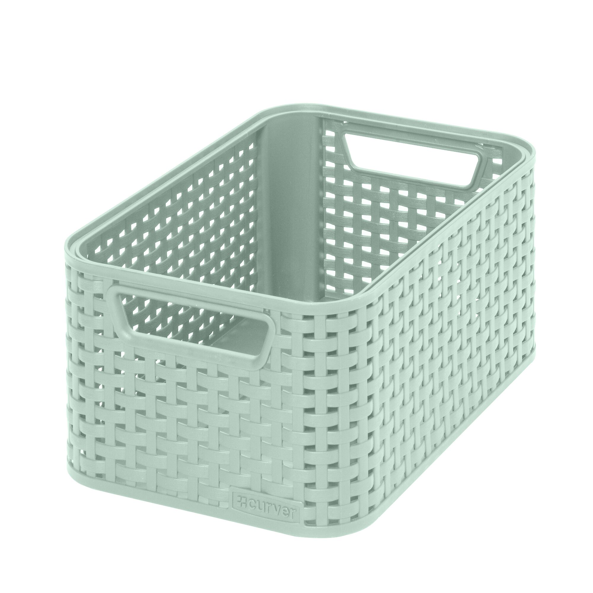 Grüner Plastikkorb