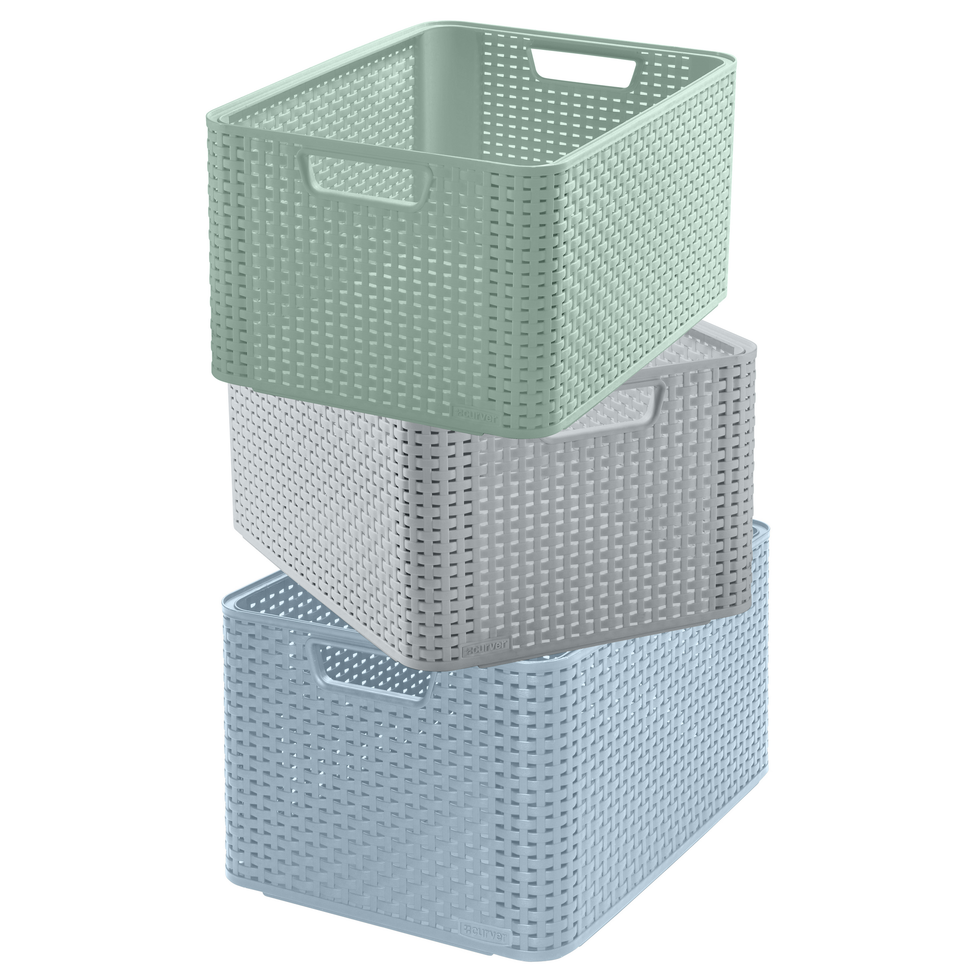 Aufbewahrungskorb 'Style Recycling Box M'  hellgrau 28,7 x 17 x 38,6 cm 18 l