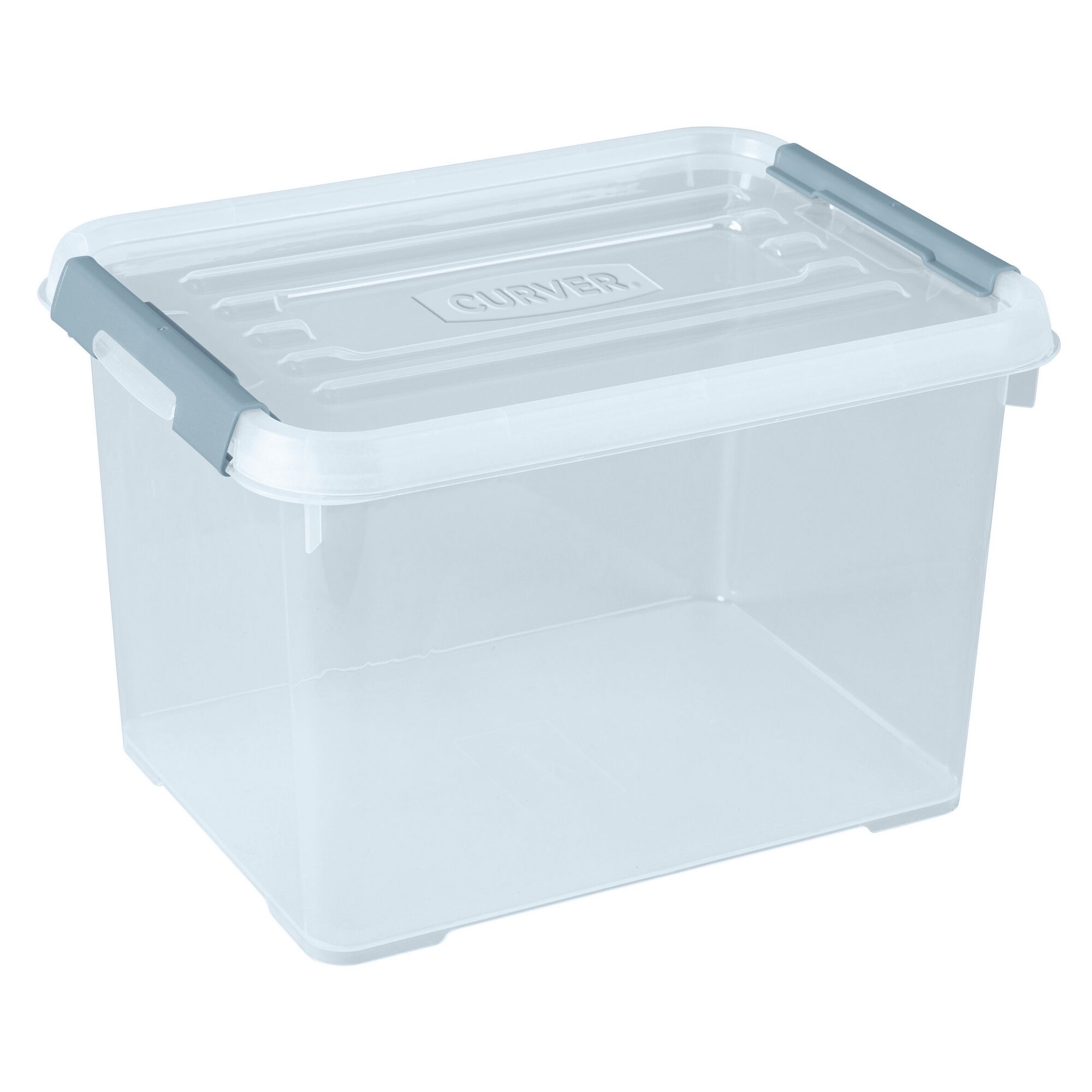 Leere durchsichtige Plastikbox