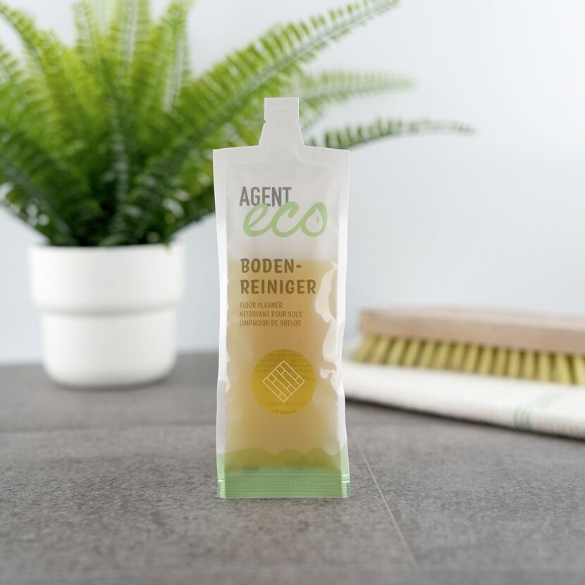 Bodenreiniger Agent Eco und Bürste