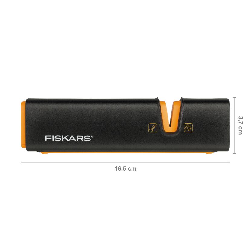 Fiskars Xsharp™ Axt- und Messerschärfer, schwarz und orange