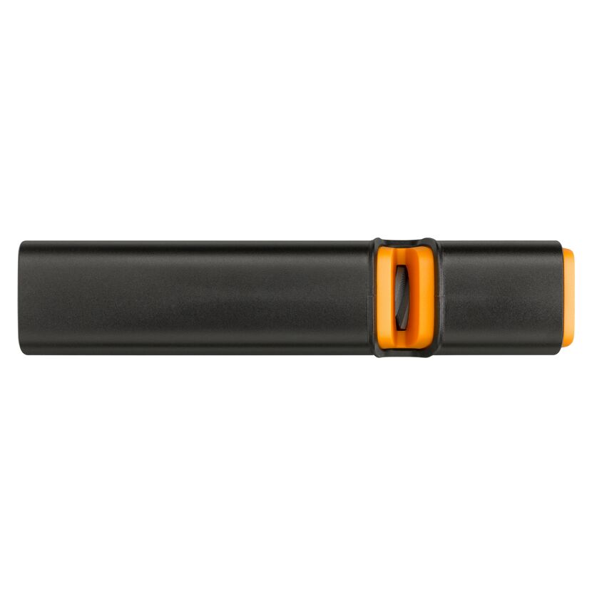 Schwarzer Axt- und Messerschärfer Xsharp™ mit orangefarbenem Griff