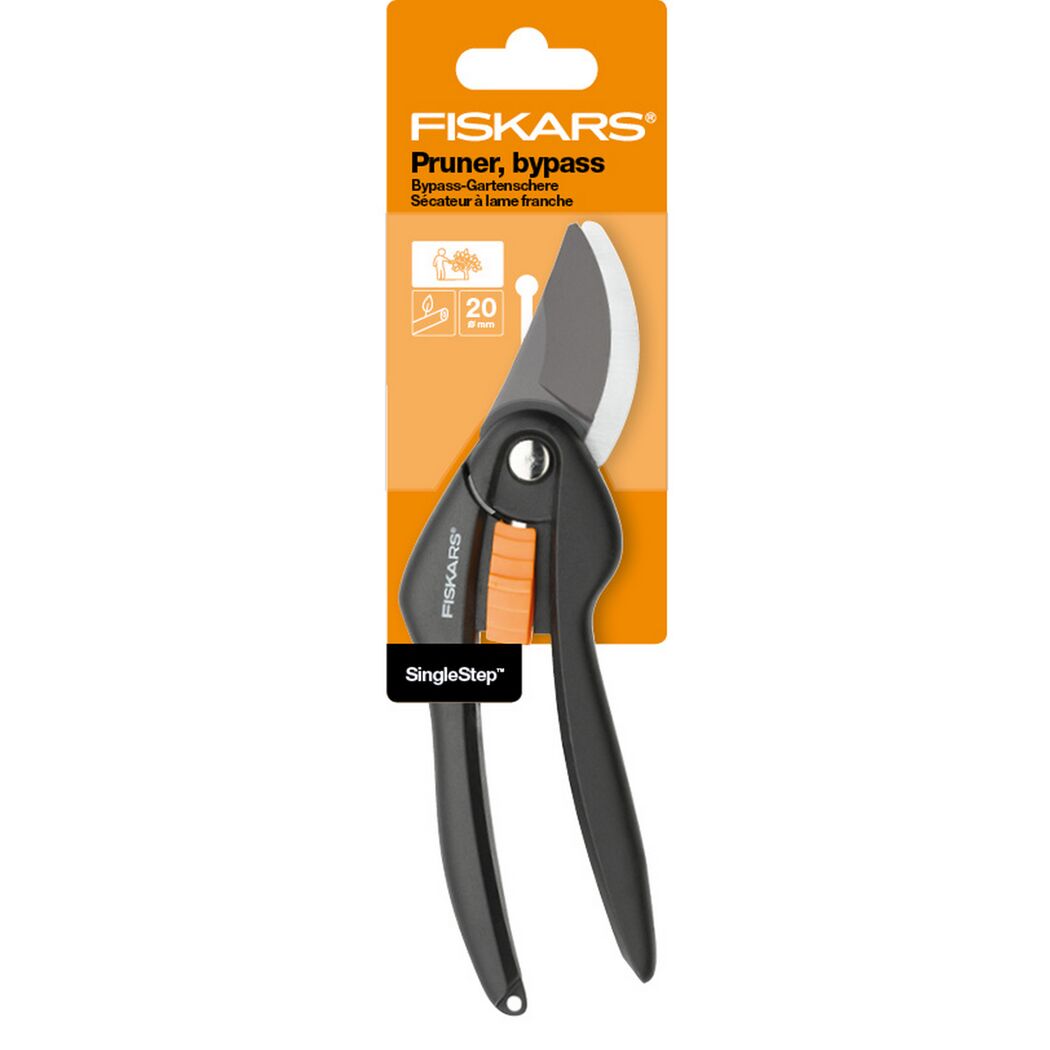 Fiskars Bypass-Gartenschere SingleStep™