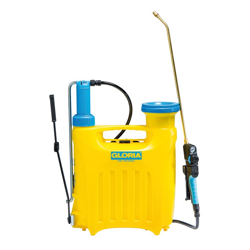 Gelbes Rückensprühgerät Gloria Hobby 12 l