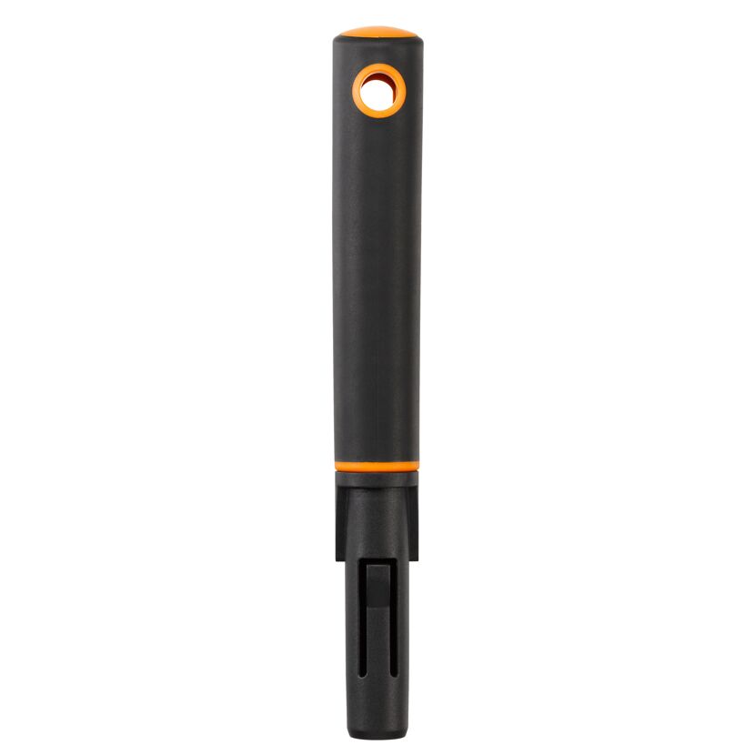 Schwarzer Handgriff QuikFit mit orangefarbenen Details