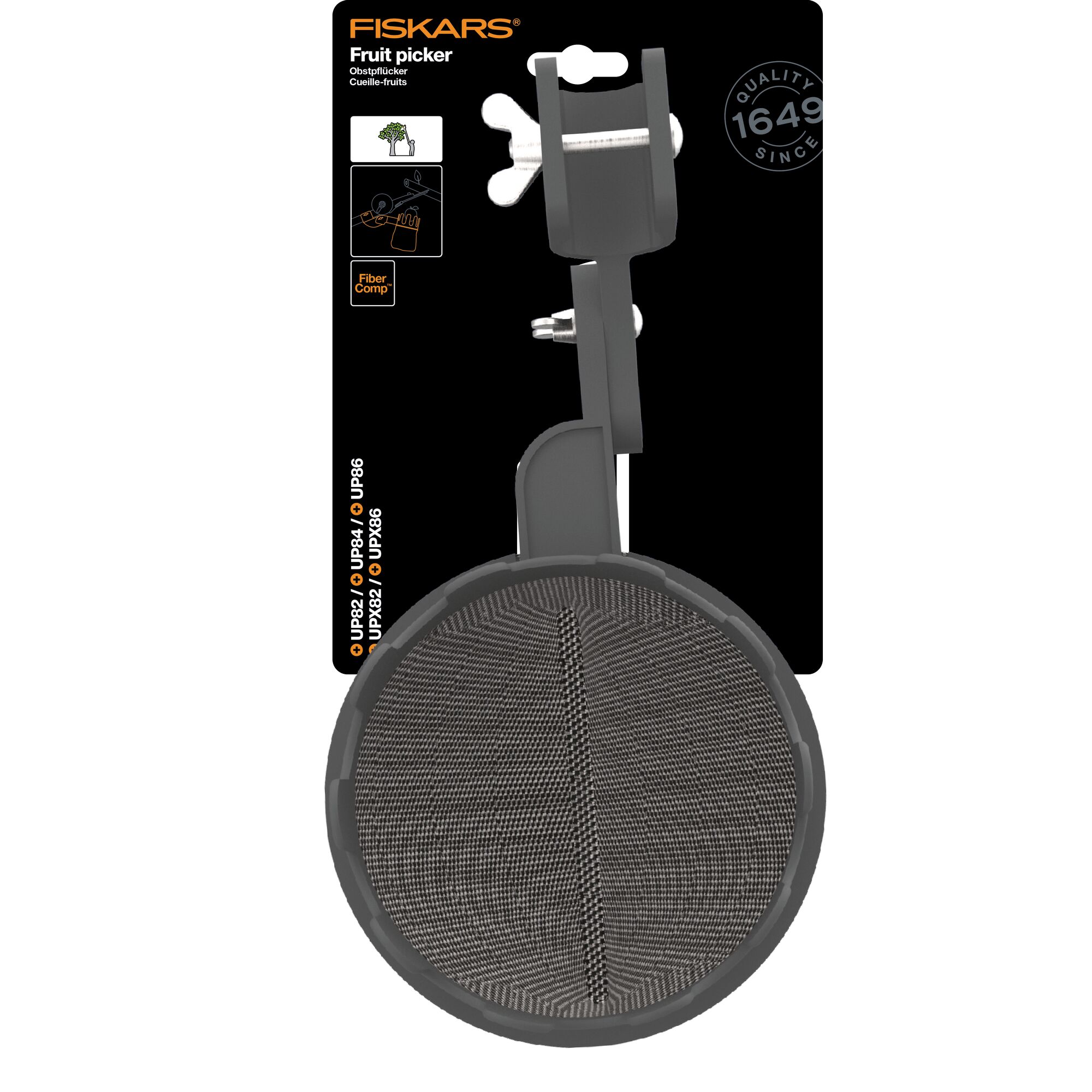 Fiskars Obstpflücker mit Netzkorb