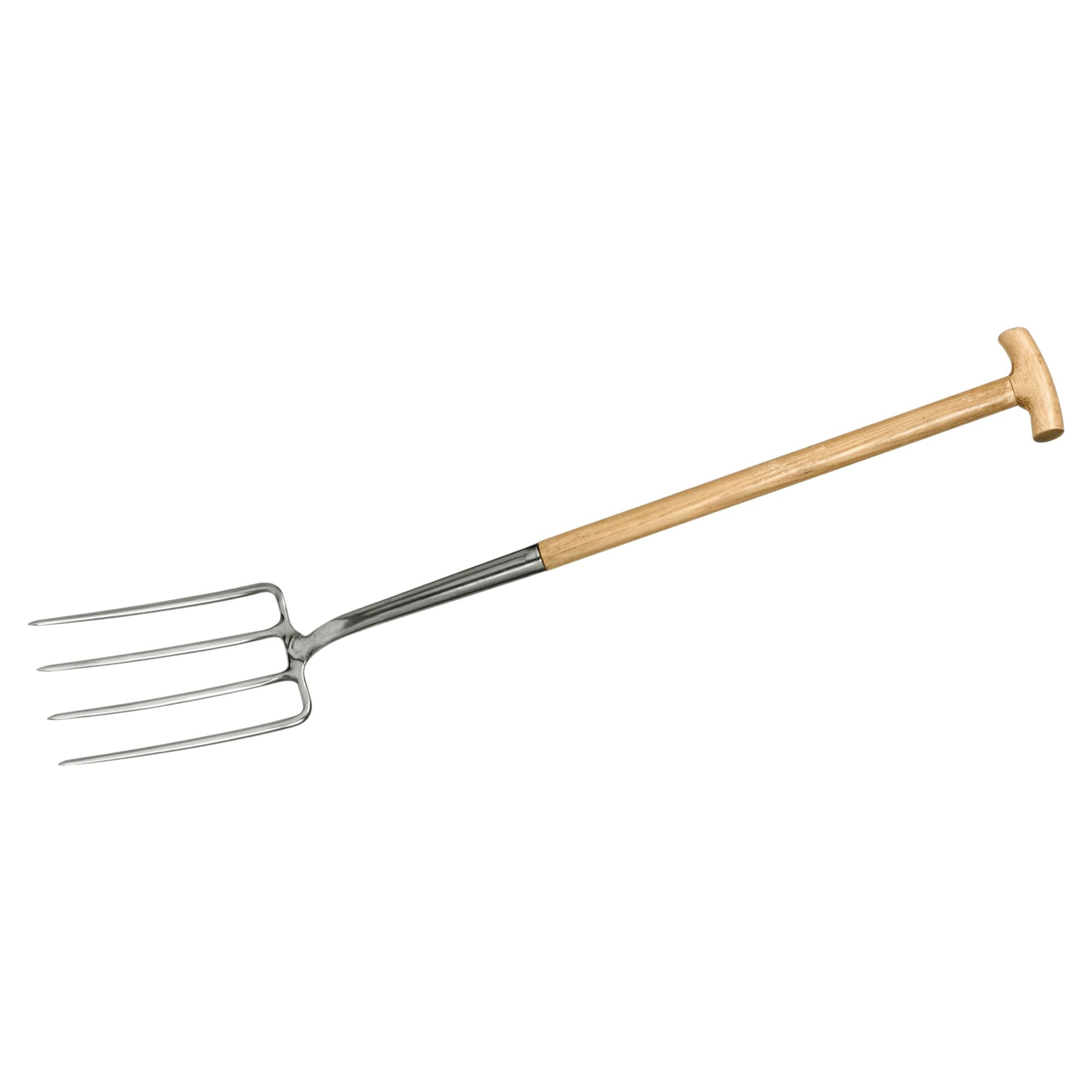 Grabegabel mit vier Zinken und Holzstiel