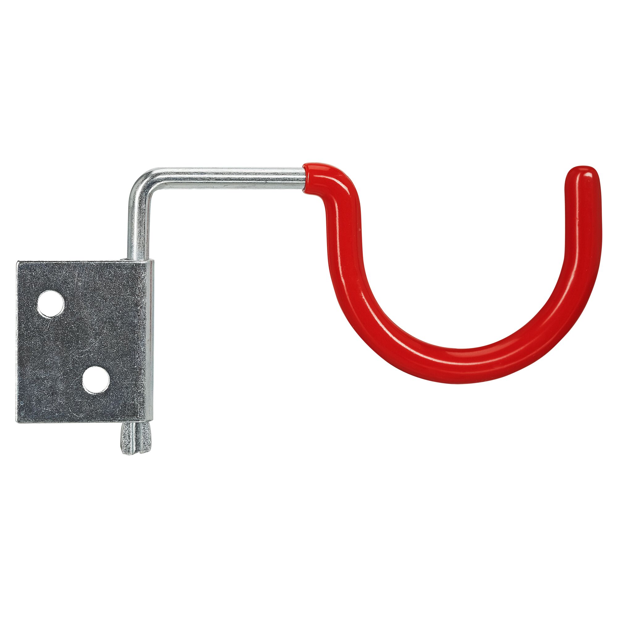 Rutschfester Gerätehalter mit Metallhaken und Befestigungsplatte.