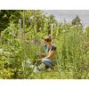 Person schneidet Blumen mit Gartenschere