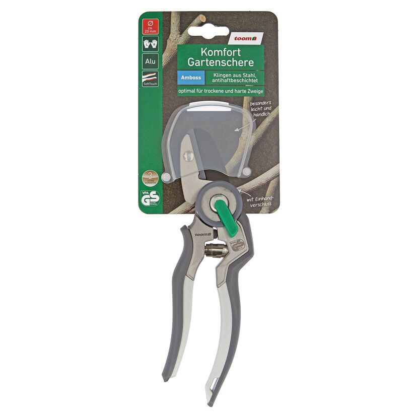 Komfort Gartenschere Amboss von toom