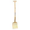 Grabegabel mit Holzgriff und goldenen Zinken
